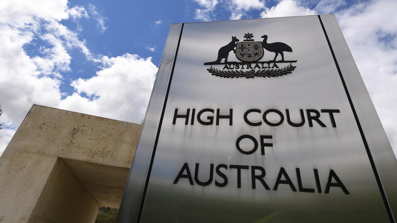 Signage for the High Court of Australia (file image)