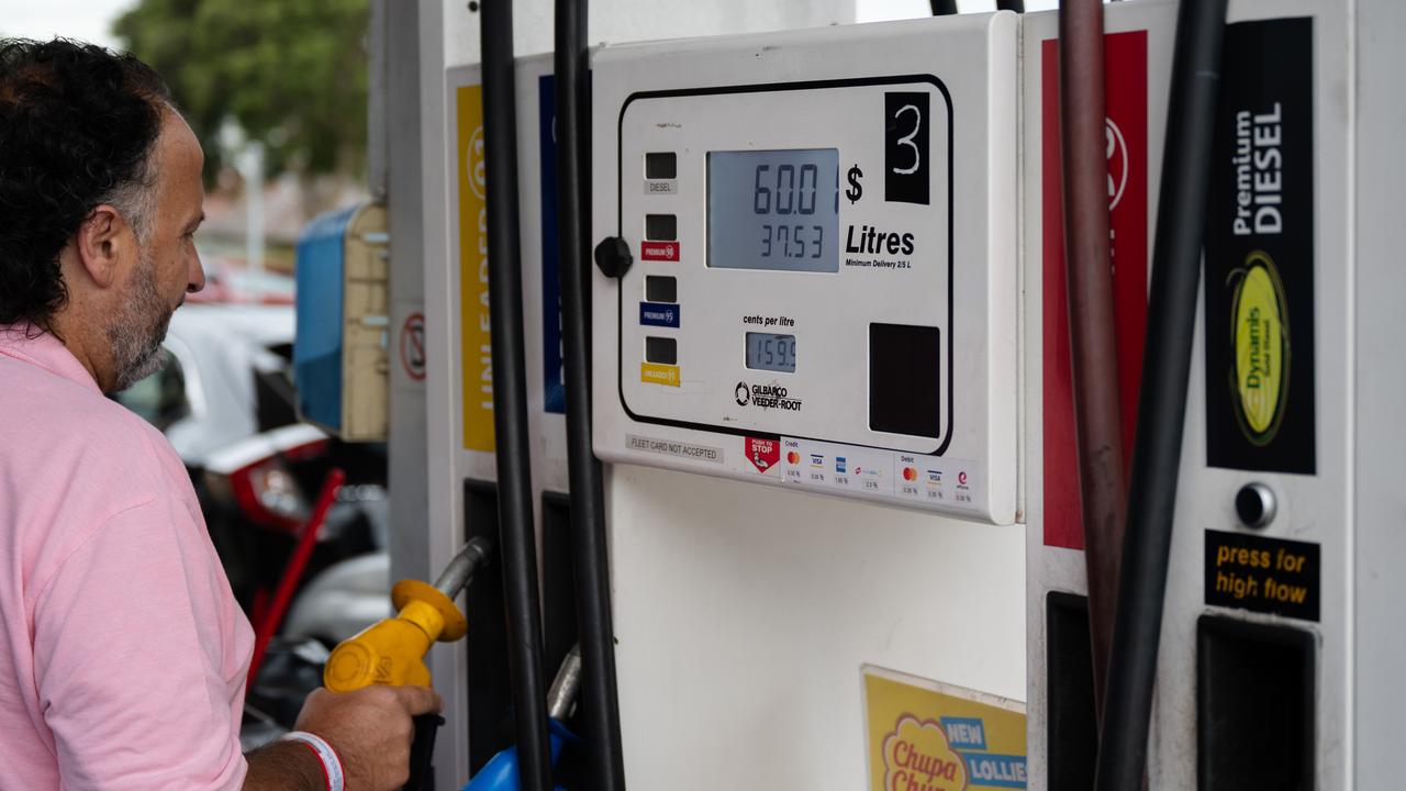 Petrol prices are shown at a service station (file image)