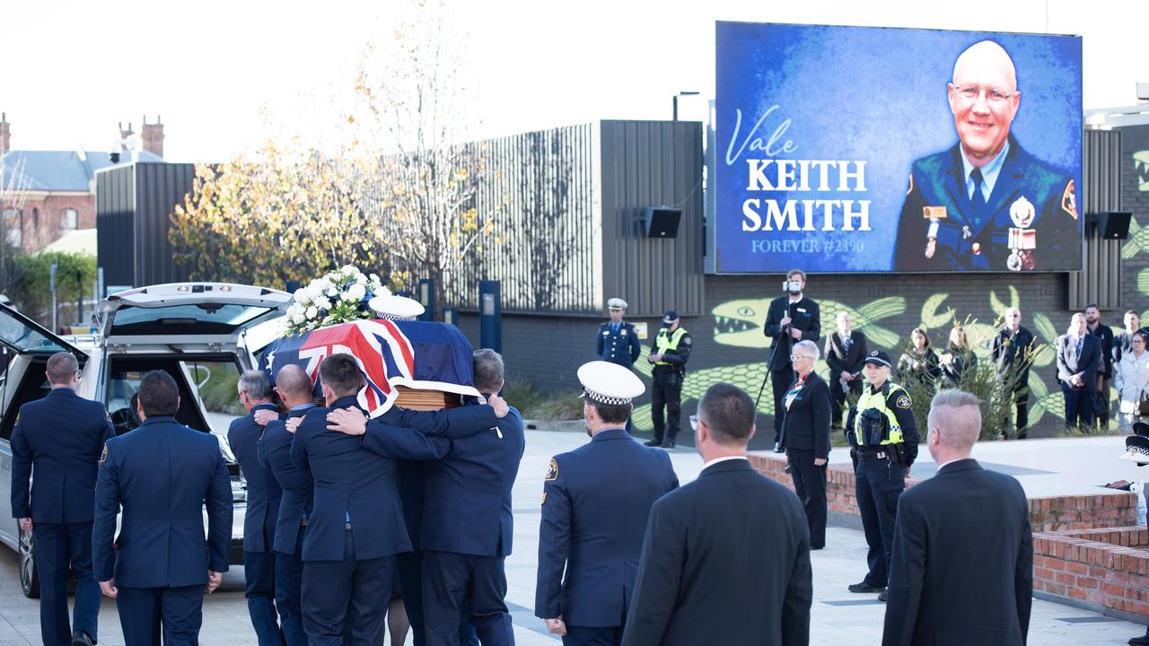 Constable Keith Smith's funeral (file)
