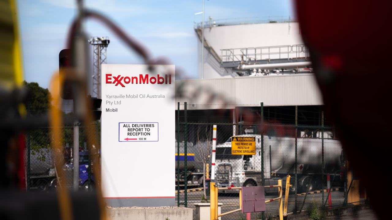 A fuel tanker leaves an ExxonMobil terminal in Melboure (file image)