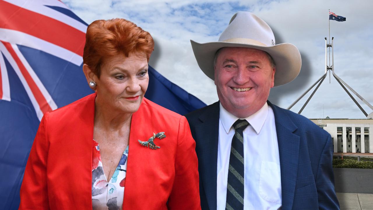 Barnaby Joyce and Pauline Hanson (file image)