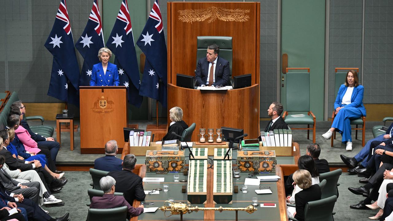 Ursula von der Leyen addresses parliament
