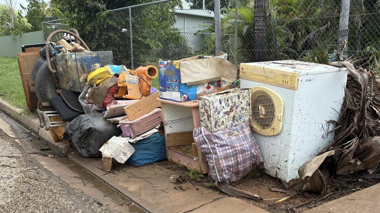 Flood-damaged belongings in Katherine (file image_