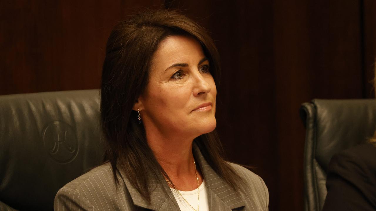 Jo Palmer at Parliament House in Hobart (file image)