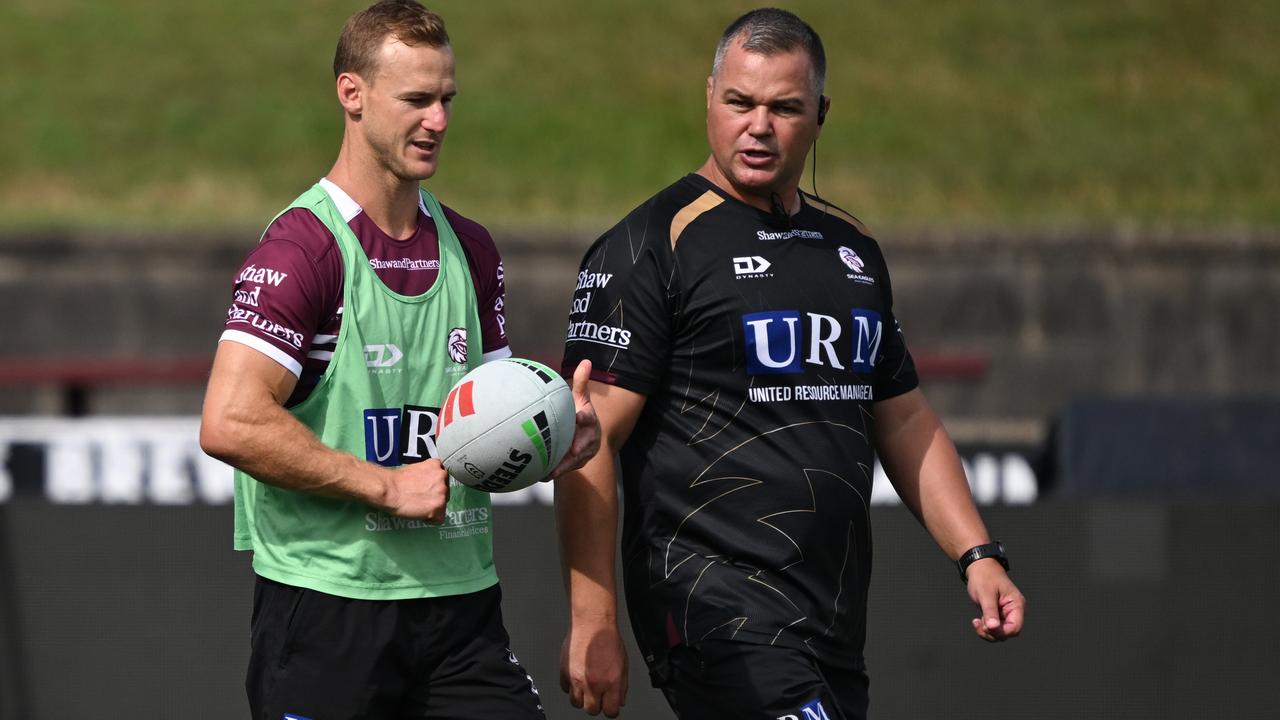 Daly Cherry-Evans and Anthony Seibold