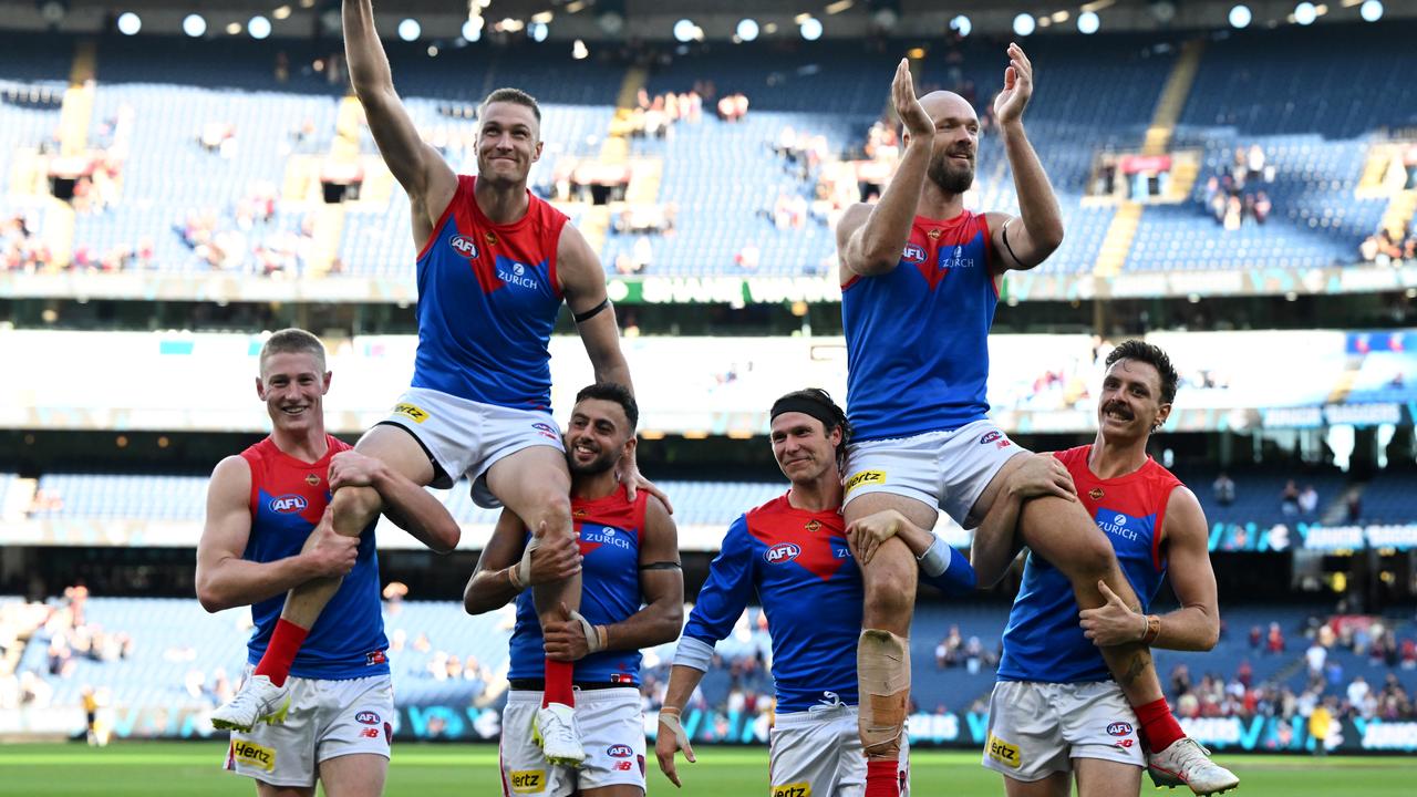 (L-R) Tom McDonald and Max Gawn.