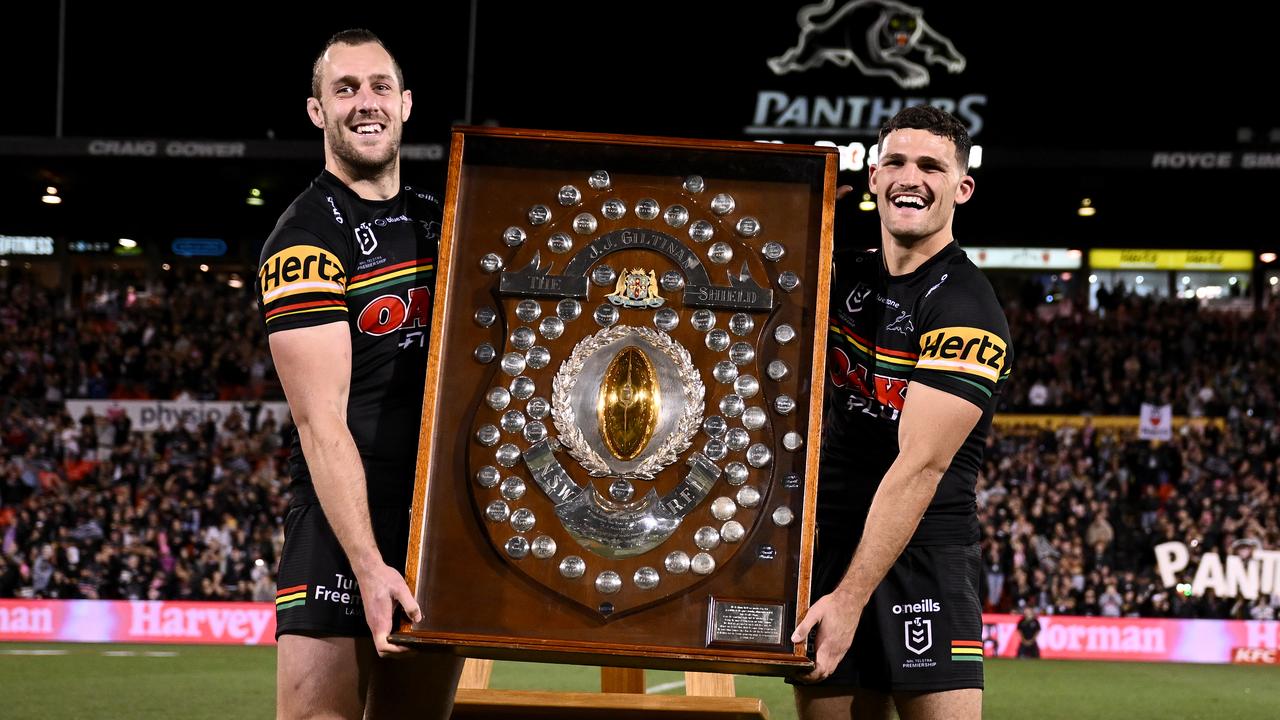 (L-R) Isaah Yeo and Nathan Cleary.