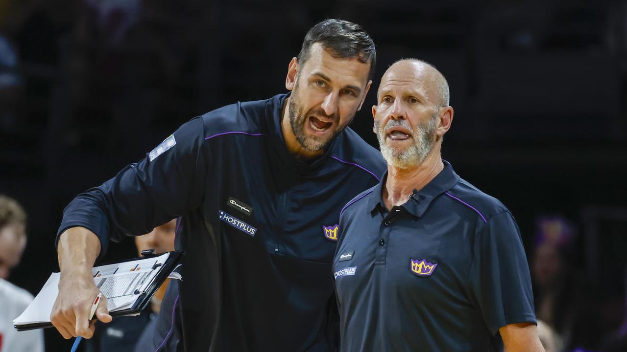 (L-R) Andrew Bogut and Brian Goorjian.