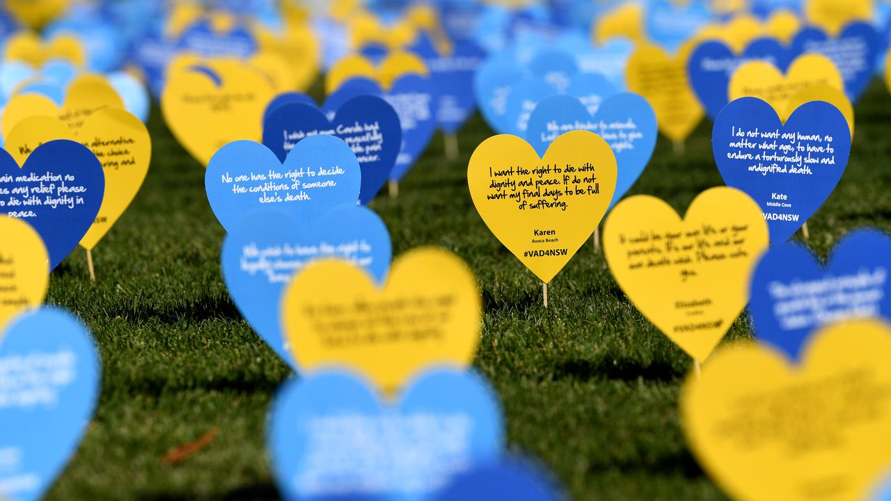 Hearts planted in a law to support VAD laws (file image)