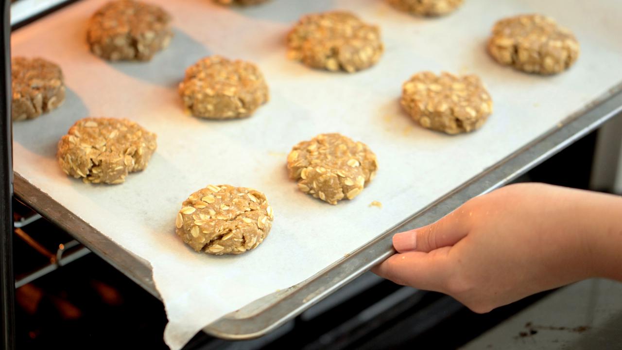 Biscuits being put in an oven (file image)