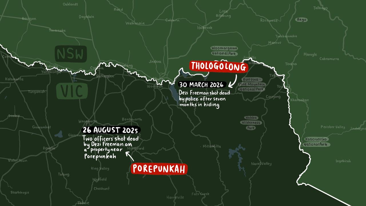 Map of  Thologolong and Porepunkah
