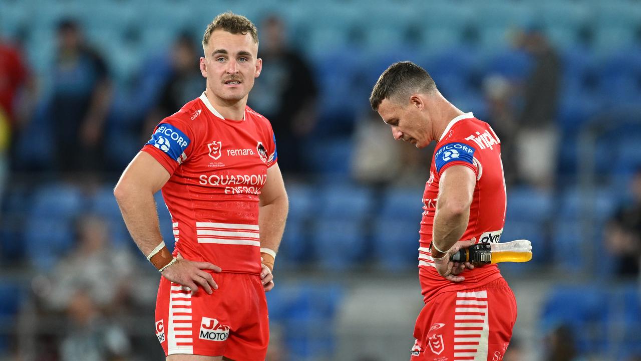 (L-R) Jacob Liddle and Damien Cook.