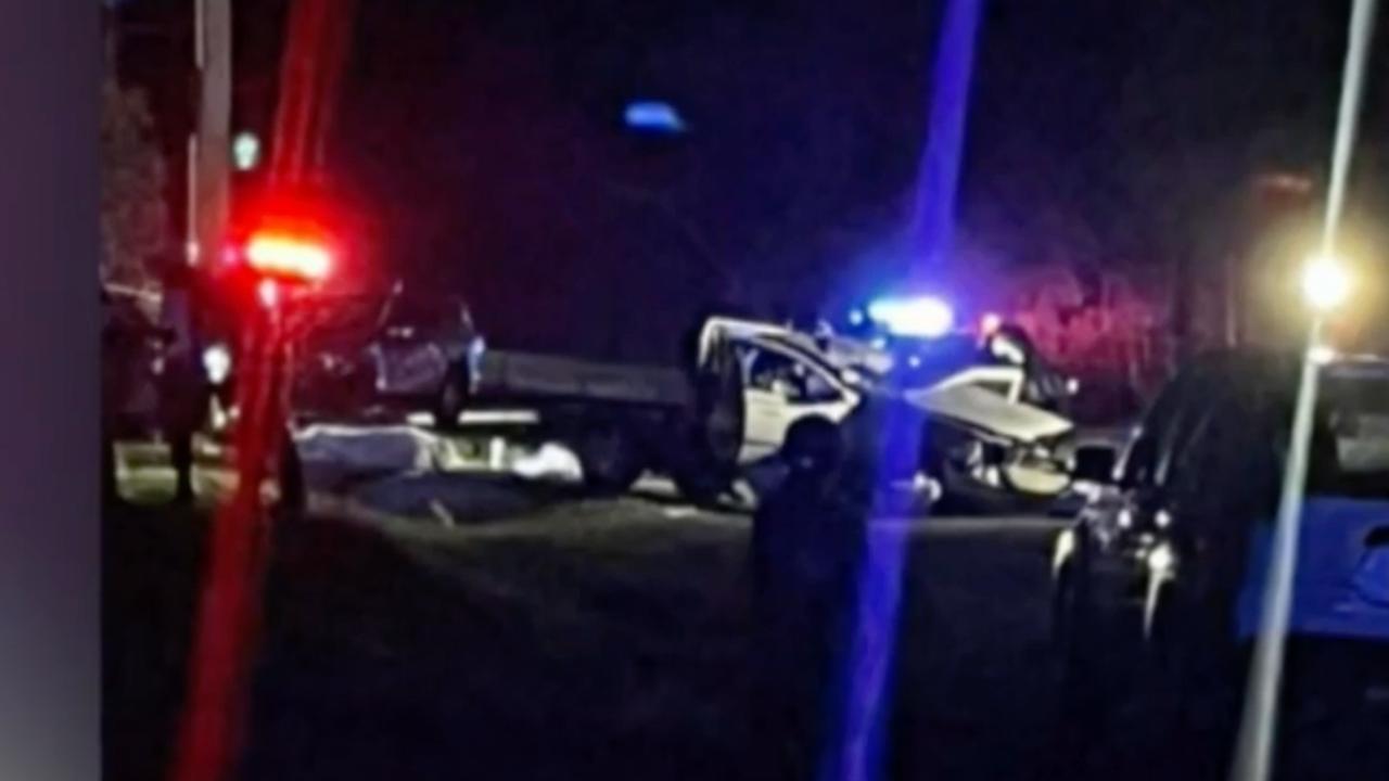 Still from video of crash