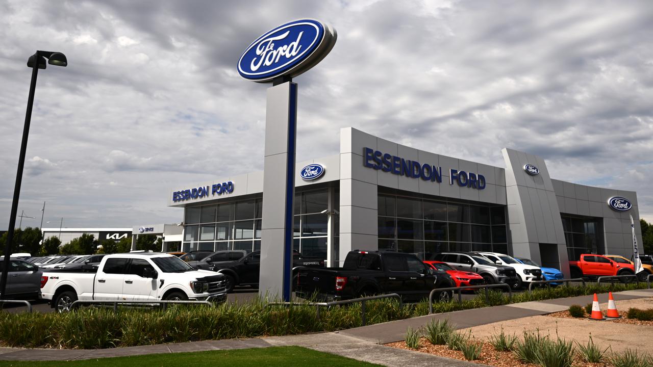 New cars for sale at a Ford dealership (file image)