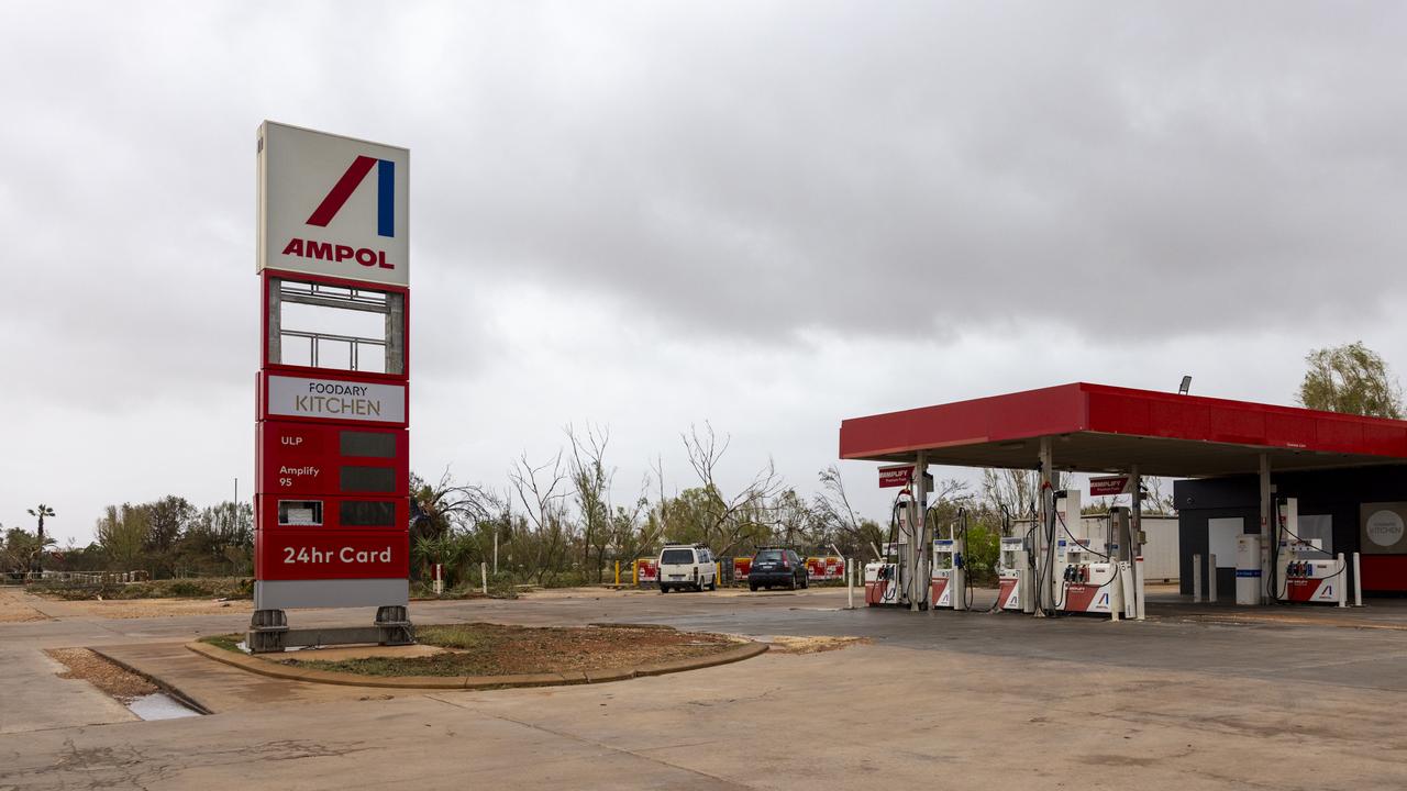 Storm damage is seen in Exmouth,