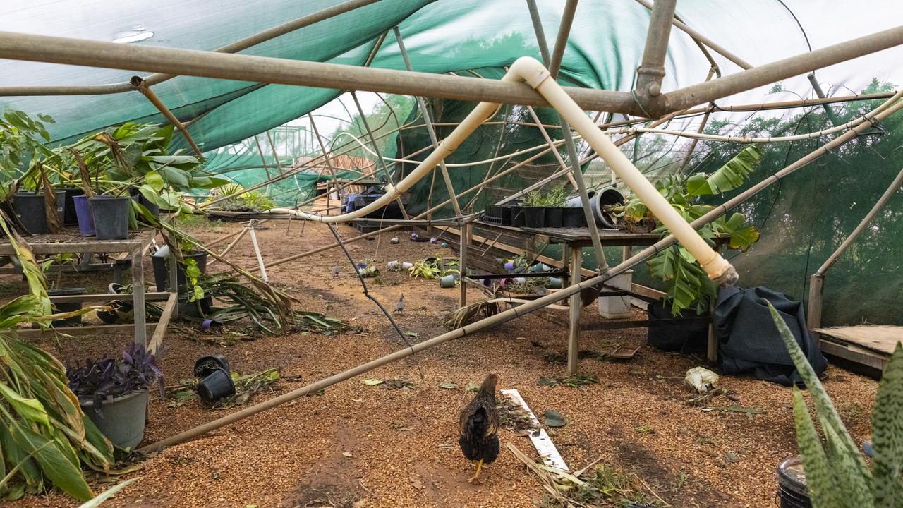 Storm damage is seen in Exmouth,
