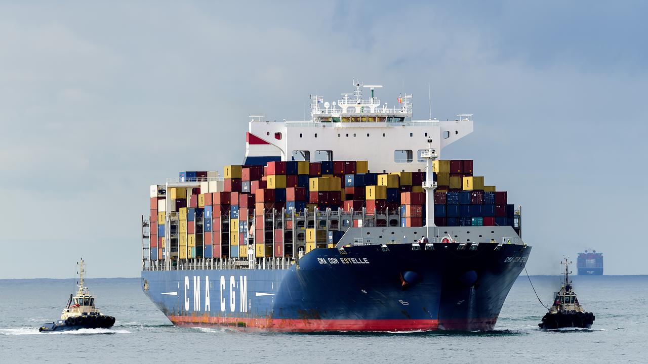 A large container ship