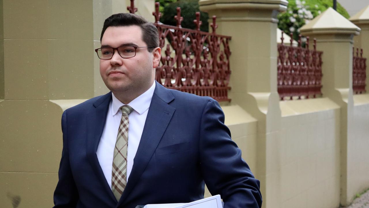 Bruce Lehrmann leaving court in November.