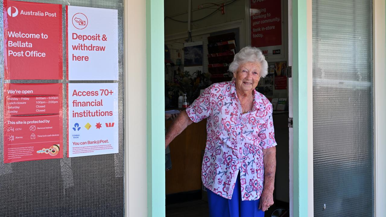 Postmistress Patricia Bennett poses for a portrait