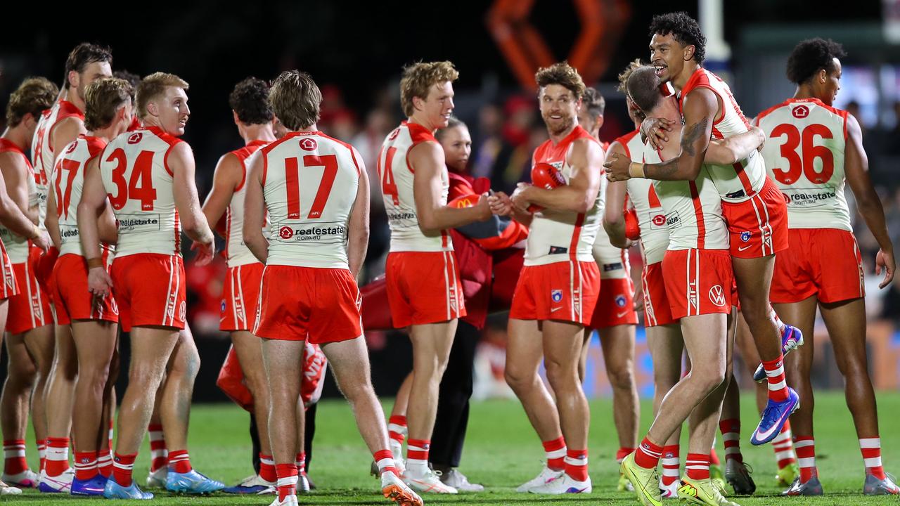 Sydney Swans celebrate.