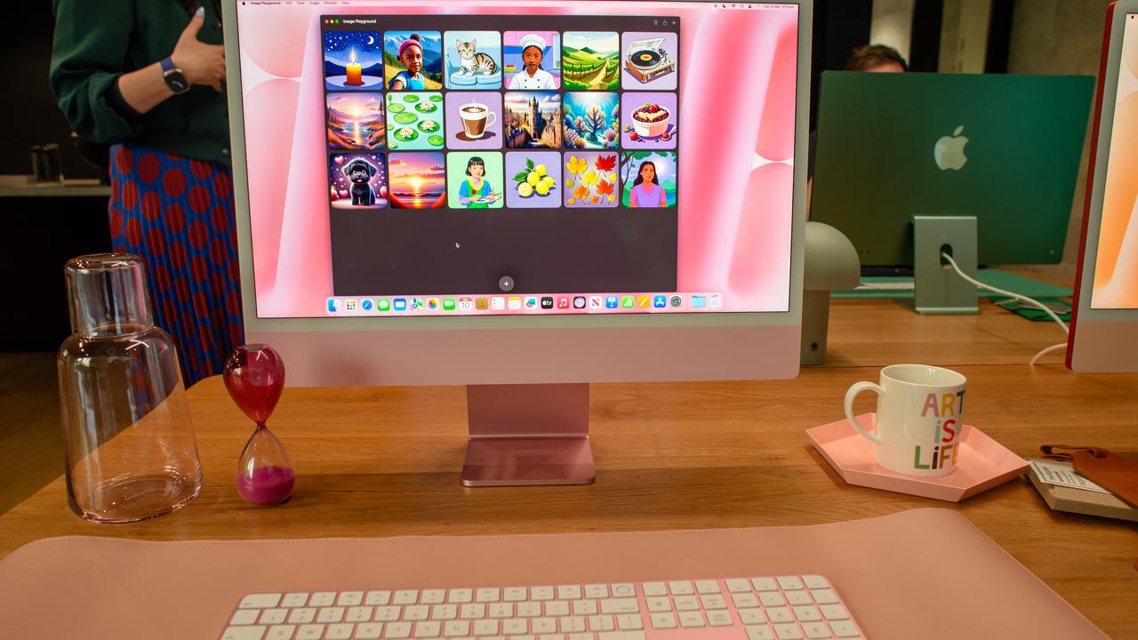 A computer shows an AI app