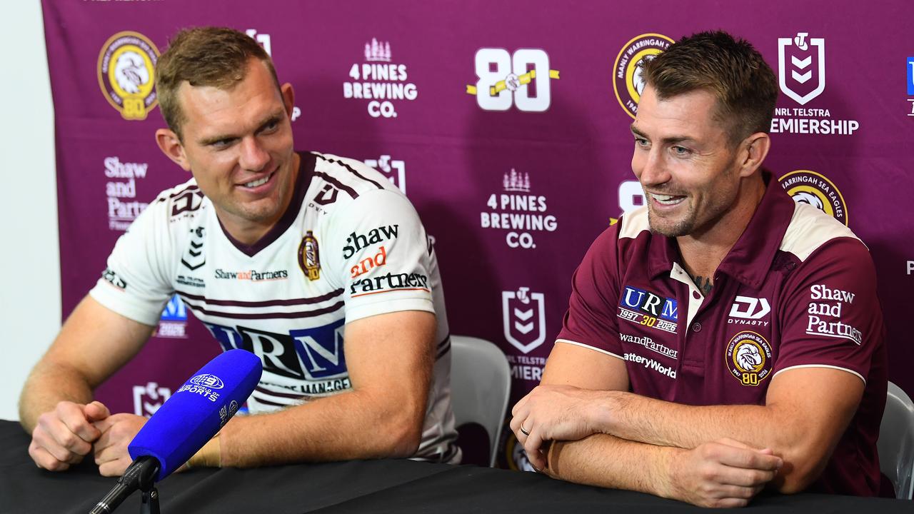 (L-R) Tom Trbojevic and Kieran Foran.