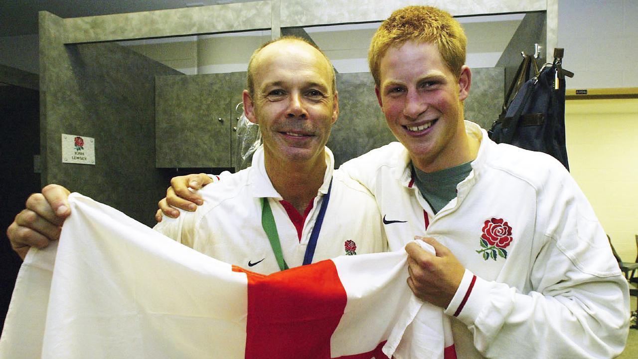 (L-R) Clive Woodward and Prince Harry.