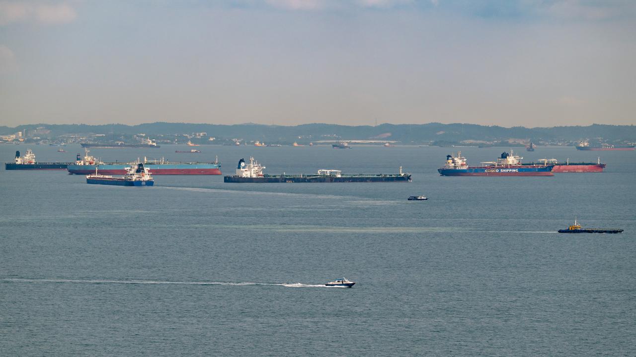 Ships in the Singapore Strait (file image)