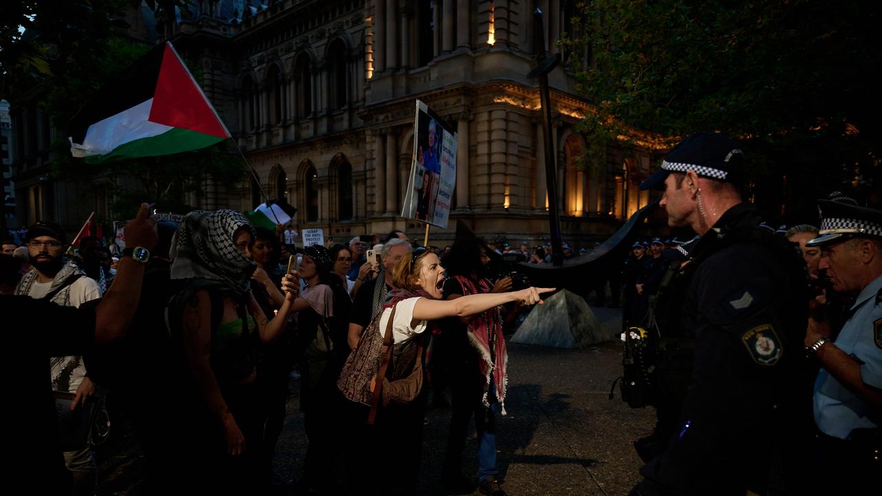 Protesters and police clash at the rally (file)