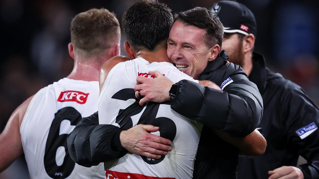 Craig McRae and Nick Daicos.