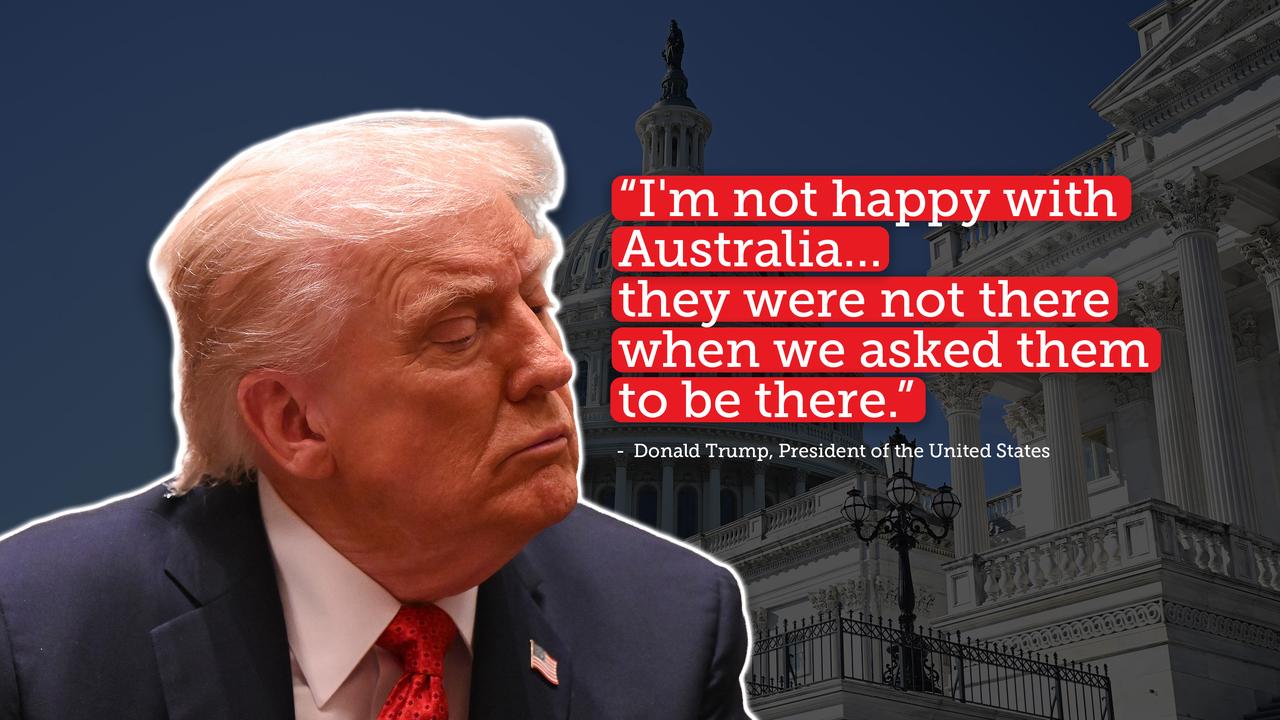 A graphic featuring a recent quote from US President Donald Trump