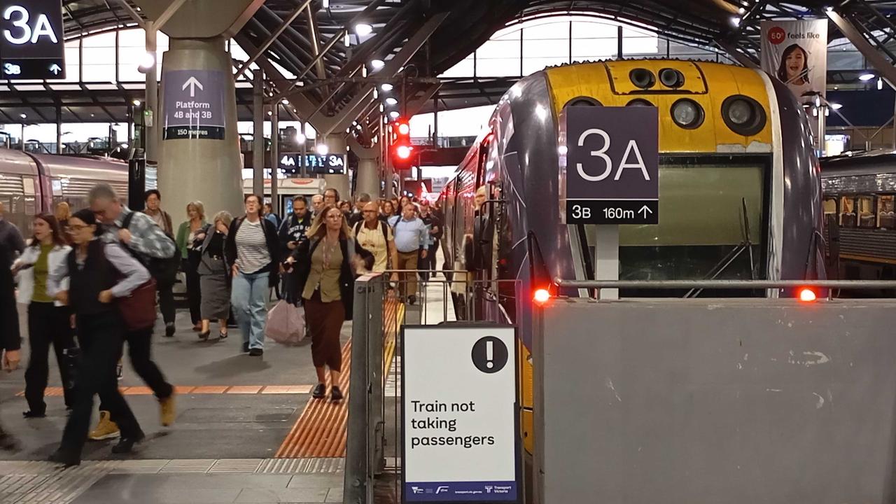 Train station and passengers