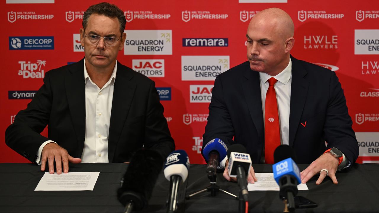 Dragons chairman Andrew Lancaster and chief executive Tim Watsford