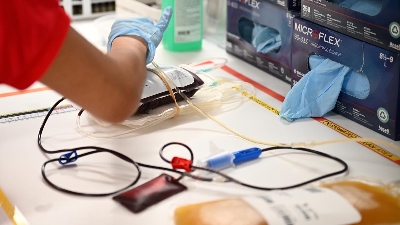 Blood and plasma donations (file image)