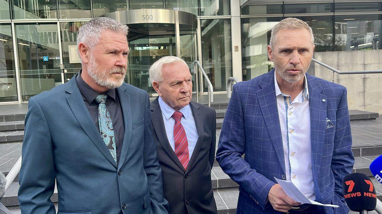 Barry Cable with sons Barry Jnr (left) and Shane.