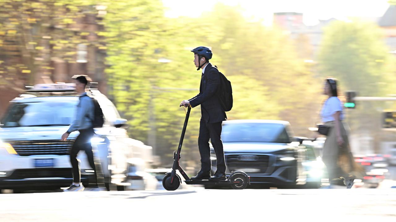An e-scooter rider (file image)