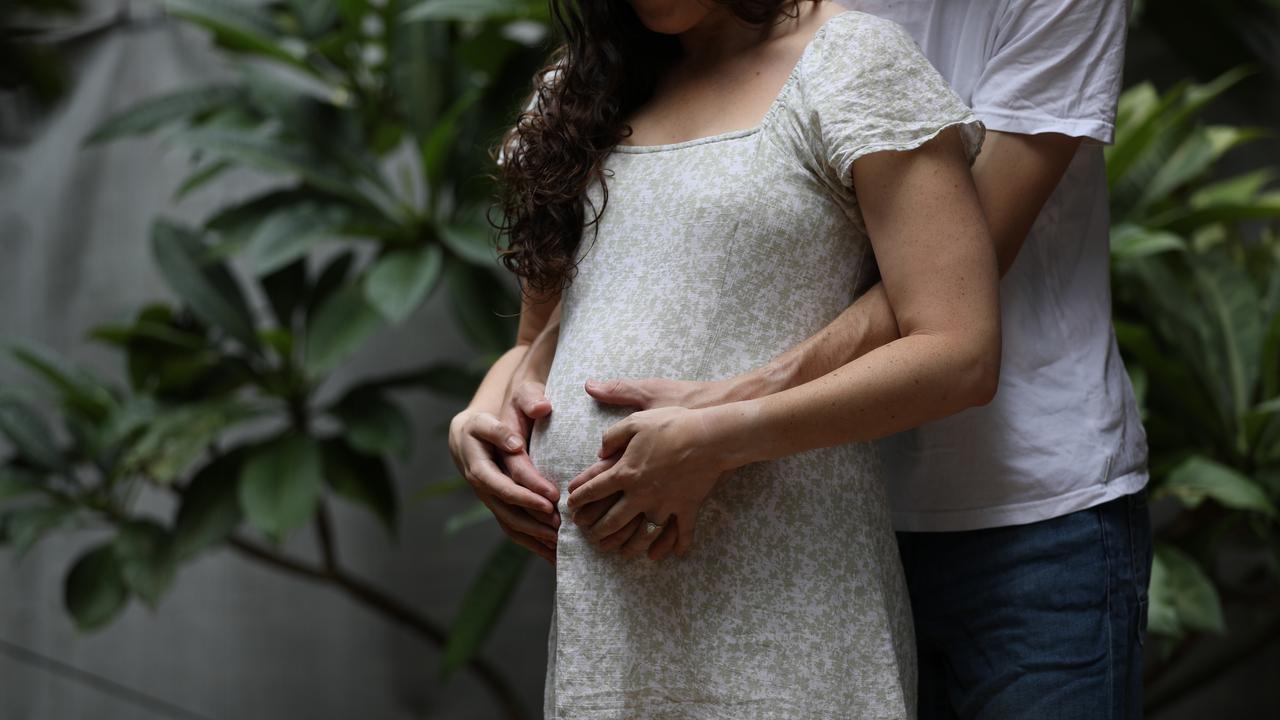 A pregnant couple in Sydney, NSW