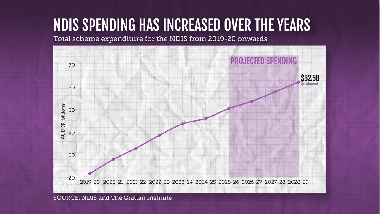  A graph showing NDIS spending