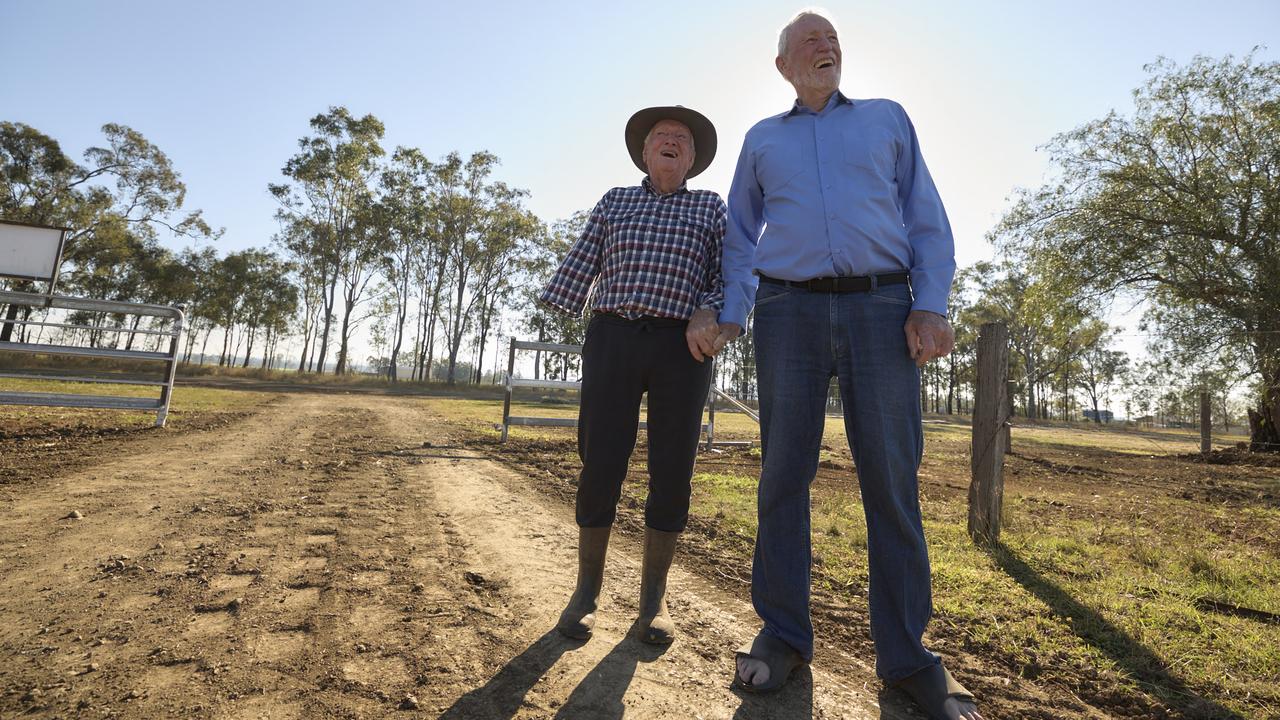 Clive Weier (left) with neighbour Graham Terry