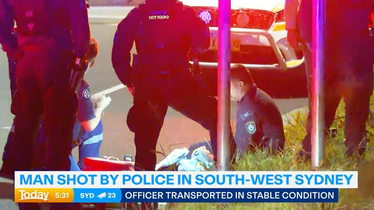 Police at a crime scene