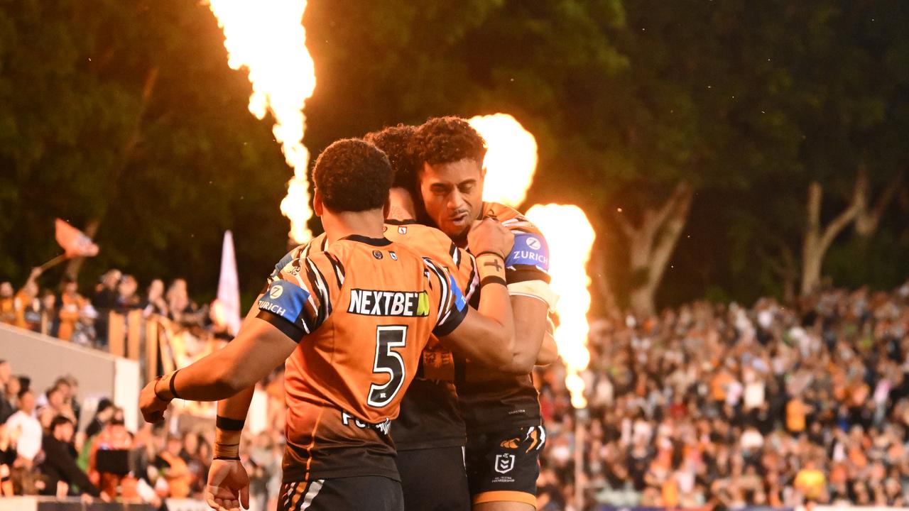 A Taylan May try lit up the night in the Tigers' win over Canberra.