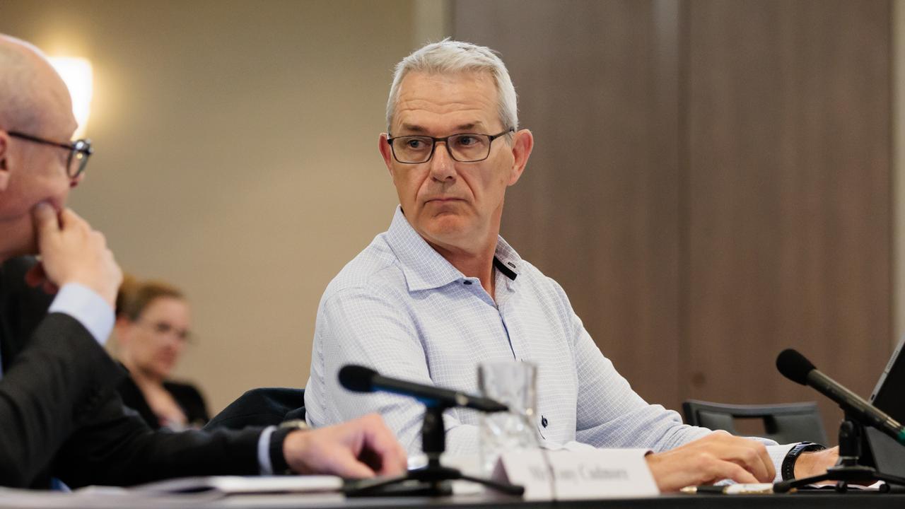 Tony Cudmore and Graham Tiver at a federal committee meeting in Perth
