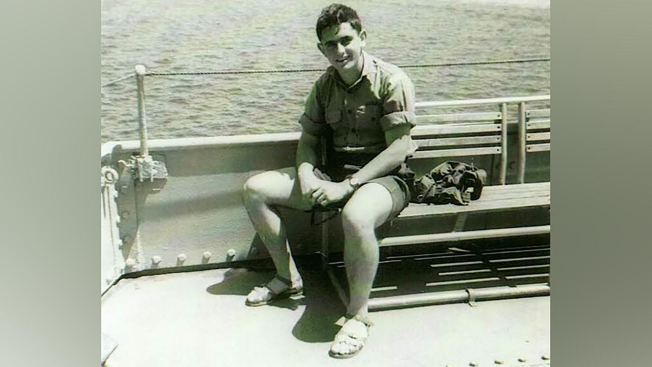 Young David Manolas in the navy