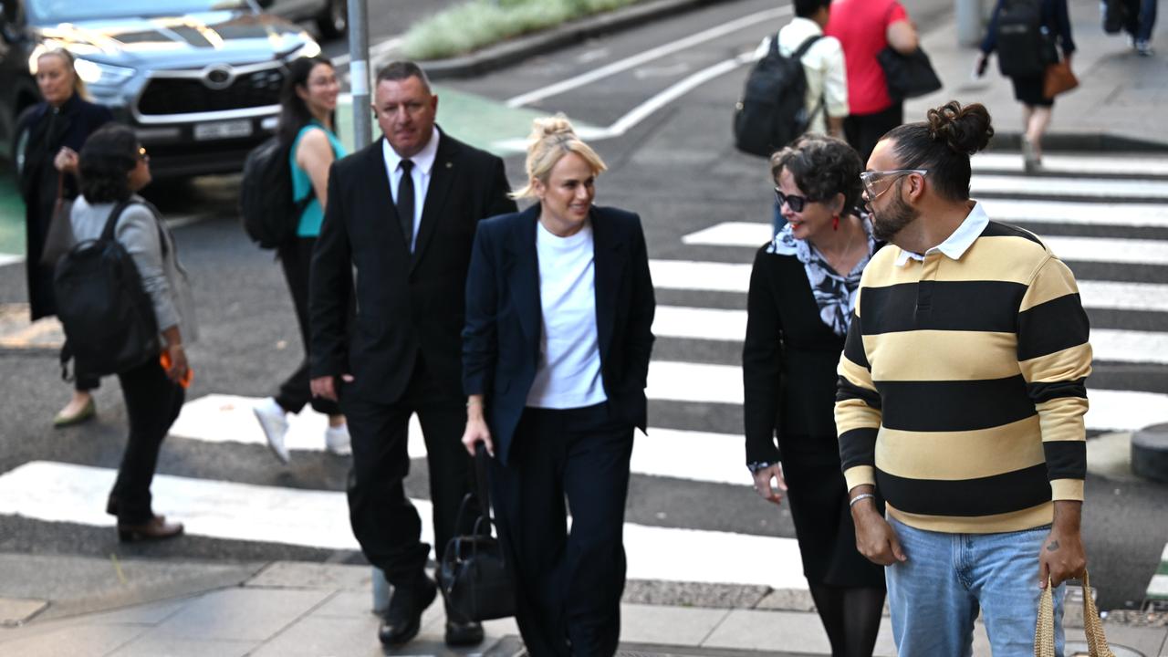 Rebel Wilson arrives at the Federal Court