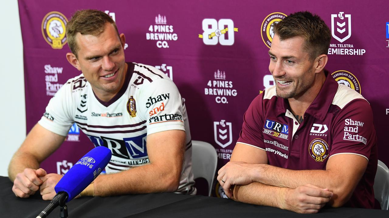 (L-R) Tom Trbojevic and Kieran Foran.
