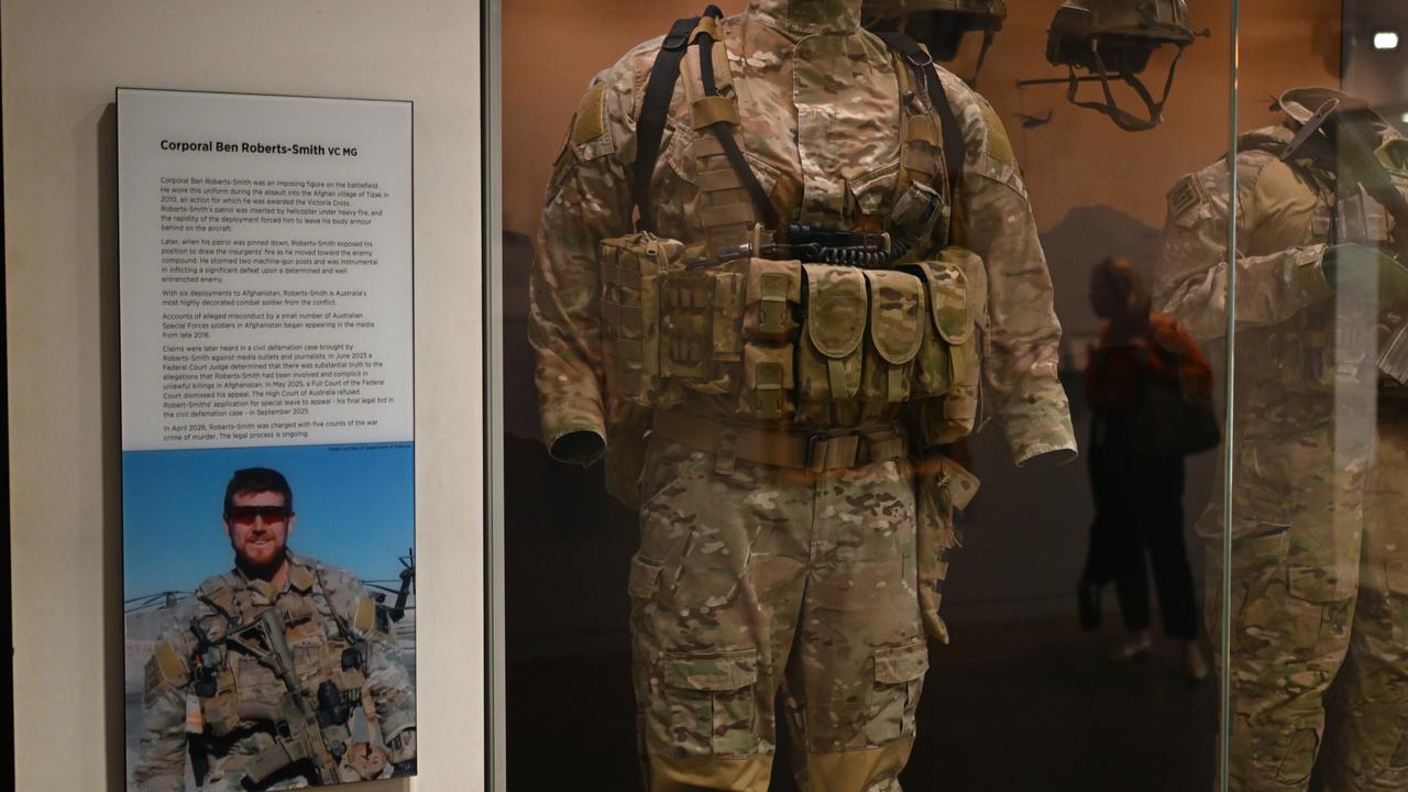 Ben Roberts-Smith's display at war memorial