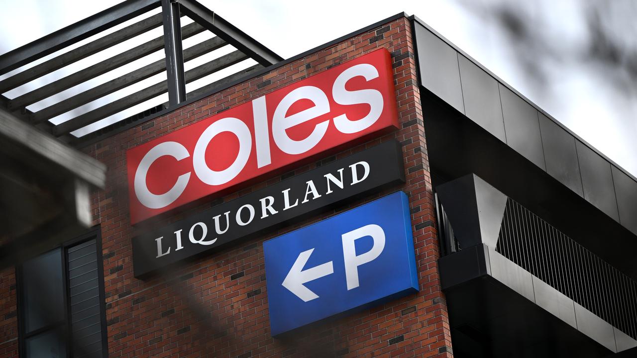 Coles and Liquorland signage (file image)