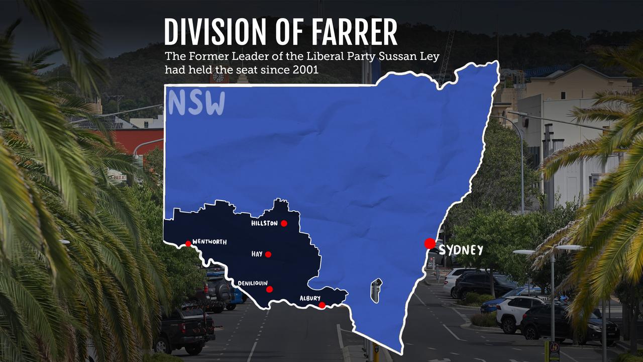 Map showing electorate north of the Victorian border