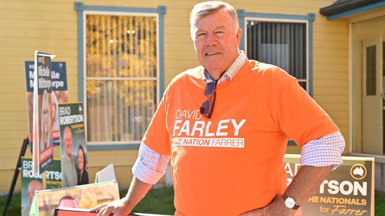 David Farley outside polling centre