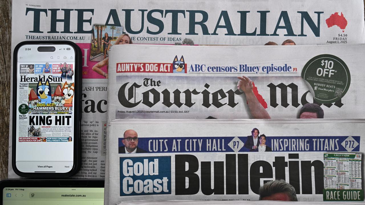 A collection of News Corp's  Australian newspapers